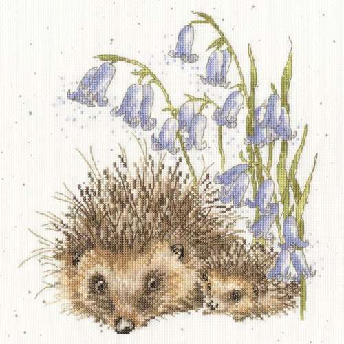 Kreuzstichpackung 26x26cm - Love and Hedgehugs